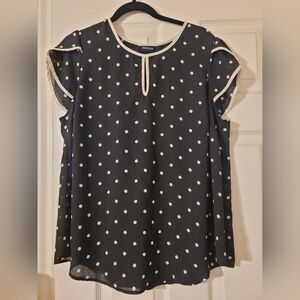 Torrid Black Polka Dot Women's Top